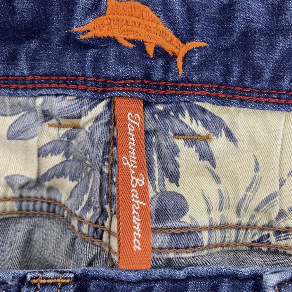 Tommy Bahama 42 X 30 Dark Wash Costa Rica Blue Straight-Leg Jeans - Picture 3 of 7